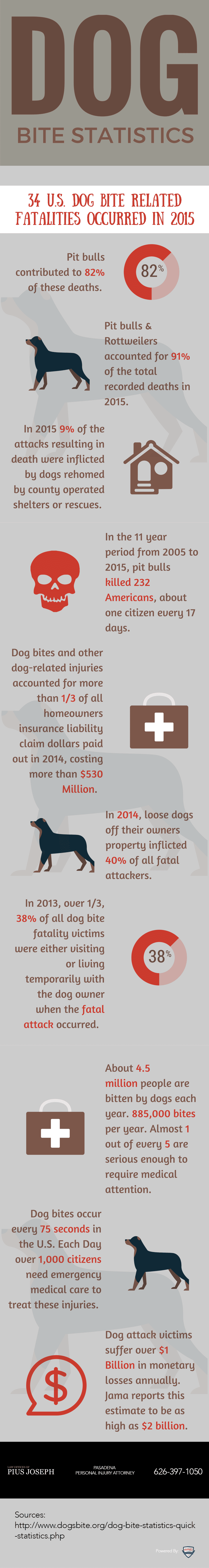 Estadísticas sobre lesiones graves por mordedura de perro [Infografía]